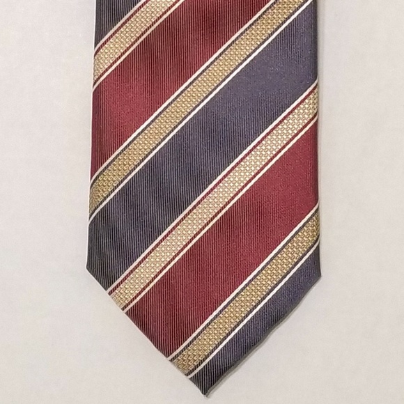 Astor & Black Striped Handmade Silk Tie - Picture 1 of 2